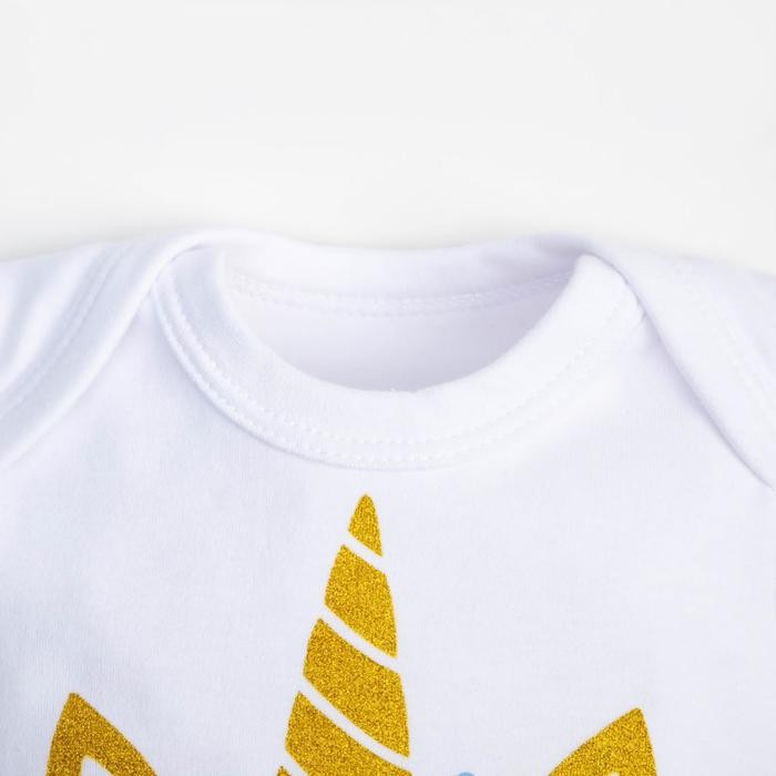 Набор Крошка Я: боди, юбка "Единорог", рост 80-86 см, белый