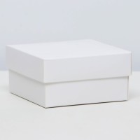 Коробка подарочная складная, упаковка, крышка - дно, белая, 10×10×5 см