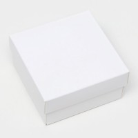 Коробка подарочная складная, упаковка, крышка - дно, белая, 10×10×5 см
