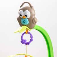 Мобиль музыкальный «Тропический лес. Совушка», 3 игр., на батарейках, съемный муз.блок