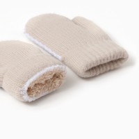 Варежки детские MINAKU, бежевые, 18 см