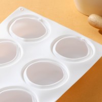 Форма для выпечки и муссовых десертов KONFINETTA «Пуэнти», 30×18×3 см, 8 ячеек, ячейка 6,6×6,6×3 см, цвет белый