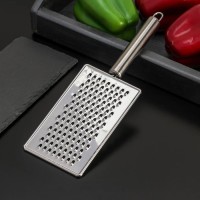 Тёрка Доляна «Металлик», 14×8 см, крупная, с ручкой