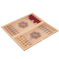 Нарды "Настоящему мужчине", деревянная доска 50 х 50 см, с полем для игры в шашки