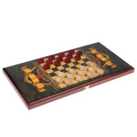 Нарды "Настоящему мужчине", деревянная доска 50 х 50 см, с полем для игры в шашки