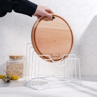 Держатель для крышек и разделочных досок Доляна, 26×16×22 см, белый