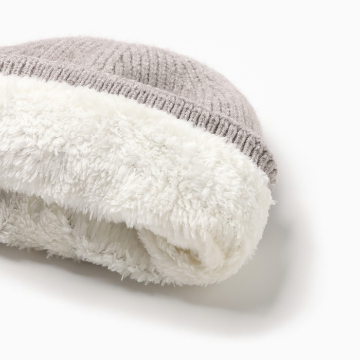 Шапка детская MINAKU, размер 48-50, серая