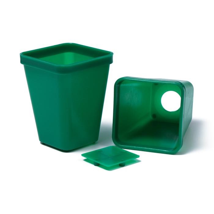 Набор для рассады: стаканы по 200 мл (18 шт.), поддон 37 × 18 см , цвет МИКС, Greengo