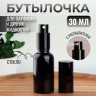 Флакон для парфюма, стеклянный, с распылителем Black, 30 мл, чёрный