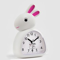 Часы - будильник настольные «Зайчик» детские, плавный ход, 13.5×18 см, АА
