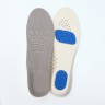 Стельки для обуви, спортивные, универсальные, амортизирующие, дышащие, р-р RU до 46 (р-р Пр-ля до 46), 29 см, пара, серые