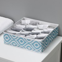 Органайзер для хранения белья Доляна «Лагуна», 24 ячейки, 30×30×10 см, бирюзовый