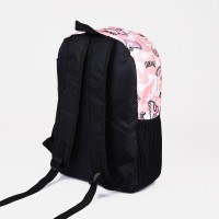 Рюкзак школьный из текстиля на молнии, 3 кармана, цвет фиолетовый