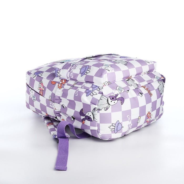 Рюкзак школьный из текстиля на молнии, 3 кармана, цвет чёрный