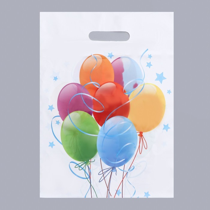 Пакет полиэтиленовый «Шары», с вырубной ручкой, 30×40 см, 50 мкм