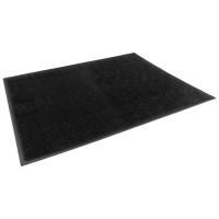 Коврик придверный влаговпитывающий, ребристый, «Комфорт», 90×150 см, цвет чёрный