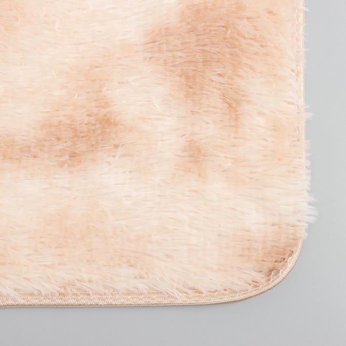 Коврик для дома Доляна «Пушистик», 40×60 см, бежевый