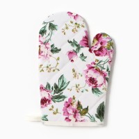 Варежка-прихватка Доляна Цветы, цвет розовый, 26*16см, 100%хл