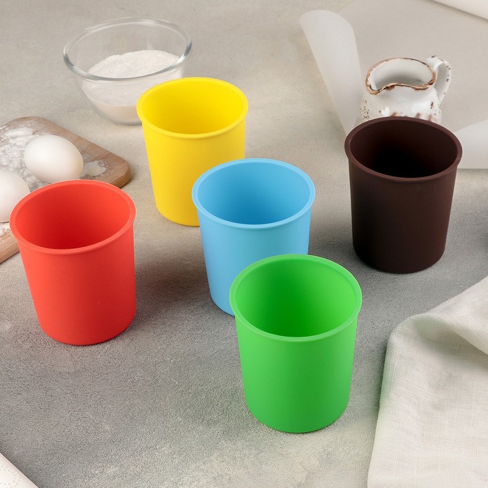 Форма для выпечки «Кулич», 11×11×12 см, цвет МИКС