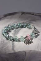 Браслет «Радость» солнце, цвет бело-голубой в серебре, d=7