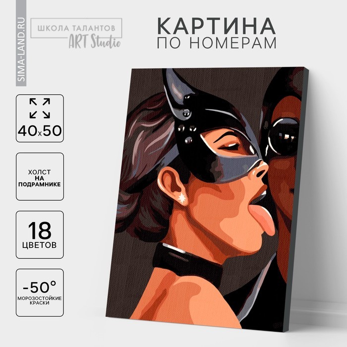 Картина по номерам на холсте с подрамником «Страстная пара», 40 х 50 см