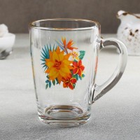 Кружка «Тропические цветы», 300 мл, рисунок МИКС