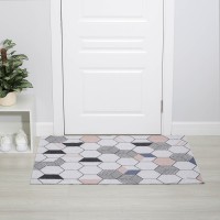 Коврик придверный Доляна «Соты», грязезащитный, вырезной, 80×120 см