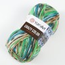 Пряжа "Crazy color" 25% шерсть, 75% акрил 260м/100гр (177 салат-беж)