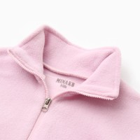 Костюм флисовый детский (толстовка, брюки) MINAKU цвет светло-сиреневый, рост 68-74