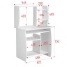 Стол компьютерный маленький «Клик Мебель», 820×480×1265 мм, цвет белый
