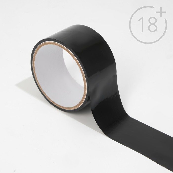 Лента-скотч БДСМ, для связывания, чёрная, 10 метров