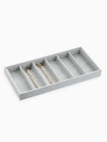 Подставка для украшений QF, 6 ячеек, 38×18.5×3.5 см, серая
