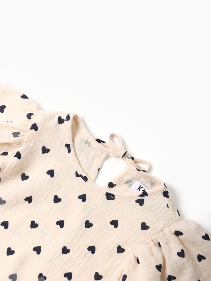 Топ из муслина для девочки KAFTAN «Сердечки», рост 110 см