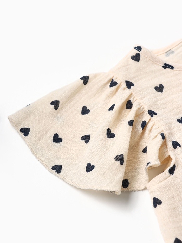 Топ из муслина для девочки KAFTAN «Сердечки», рост 110 см