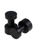 Крючки мебельные CAPPIO TKd=033, однорожковый, чёрные, набор 2 шт.