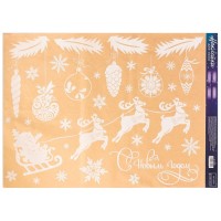 Наклейка для окон «Елочные украшения» , многоразовая, 50 х 70 см