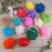 Мочалка для тела Доляна «Шар», 30 г, голубая