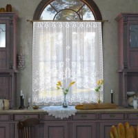 Тюль кухонная без шторной ленты, 175х145 см, цвет белый, 100% полиэстер