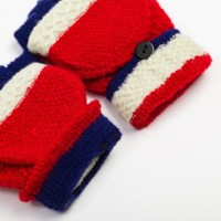 Варежки-митенки детские MINAKU, 14 см, красные