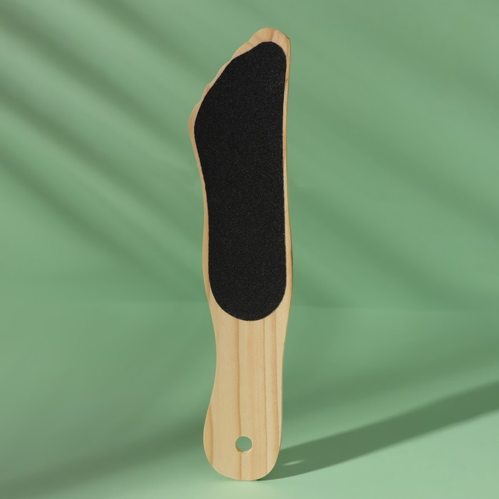 Тёрка для ног, наждачная, двусторонняя, 23 см, деревянная