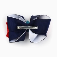 Бант для волос на заколке школьный, 12 см, Холодное сердце