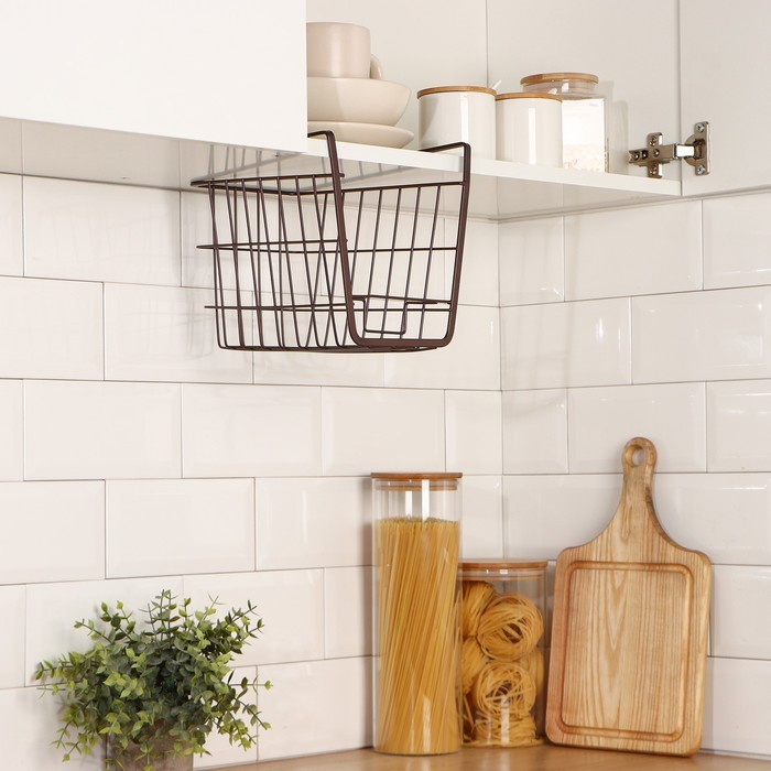 Корзина подвесная Доляна «Лофт», 25×19.5×20.5 см, коричневая