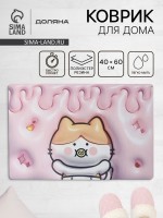 Коврик для дома Доляна Baby, влаговпитывающий, 40×60 см, розовый
