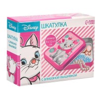 Алмазная мозаика на шкатулке с частичным заполнением для детей «Коты Аристократы», 11.5 х 8.5 см