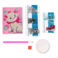 Алмазная мозаика на шкатулке с частичным заполнением для детей «Коты Аристократы», 11.5 х 8.5 см