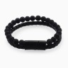 Браслет унисекс «Мощь» шарики, цвет чёрный с чёрным металлом, 21,5 см