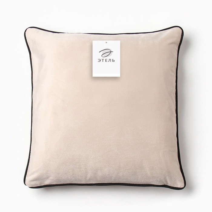 Наволочка декоративная Этель «Кант», 45х45, цвет бежевый, велюр (100% пэ)