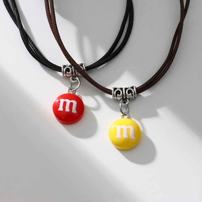 Браслеты парные «Неразлучники» две буквы, цветные, d=5.5 см