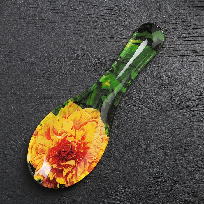 Подставка под ложку Доляна «Хризантема», 21×7,5 см