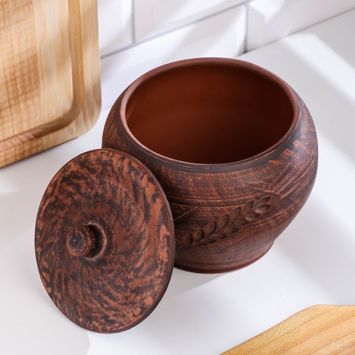 Горшок для жаркого "Колос" 0,7 л, 13х13х13 см Горшок для жаркого "Колос" 0,7 л, 13х13х13 см